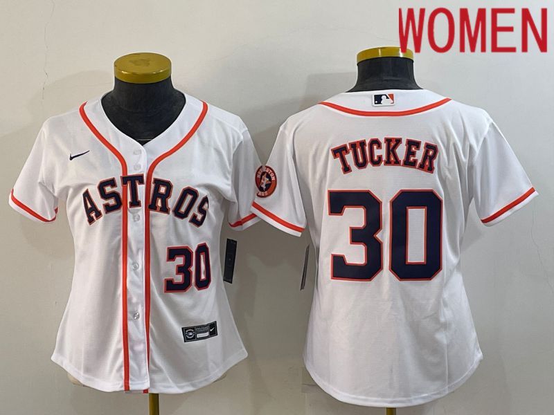 Women Houston Astros #30 Tucker White Game Nike 2022 MLB Jersey